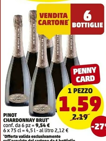 PENNY Pinot Chardonnay Brut offerta