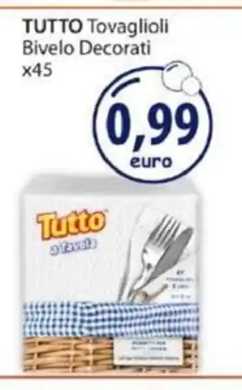 Acqua & Sapone Tutto Tovaglioli Bivelvo Decorati x 45 offerta