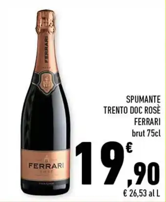 Conad Ferrari Spumante Trento DOC Rosè brut 75cl offerta