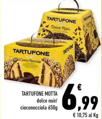 Conad Motta Tartufone dolce noir/cioconocciola 650g offerta