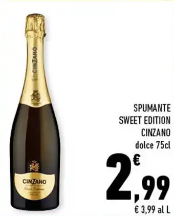 Conad Cinzano Spumante Sweet Edition dolce 75cl offerta
