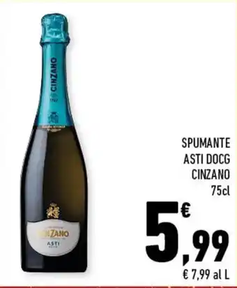 Conad Cinzano Spumante Asti DOCG 75cl offerta
