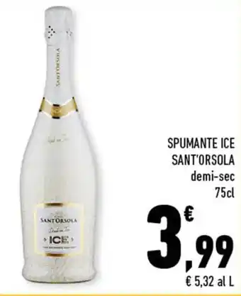 Conad Sant'Orsola Spumante Ice demi-sec 75cl offerta