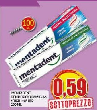 Risparmio Casa Mentadent Dentifricio Famiglia Fresh White offerta