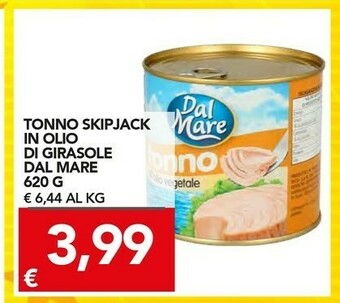 TuoDi Dal mare Tonno Skipjack Mare In Olio Di Girasole offerta