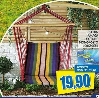 Risparmio Casa Sedia Amaca Cotone Monoposto offerta