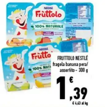 Conad City Nestlé Frùttolo fragola banana pera/assortito 300g offerta