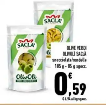 Conad City Saclà Olivolì Olive Verdi 185g - 85g offerta