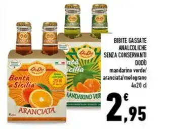 Conad City Dodò Bibite Gassate Analcoliche Senza Conservanti 4x20cl offerta