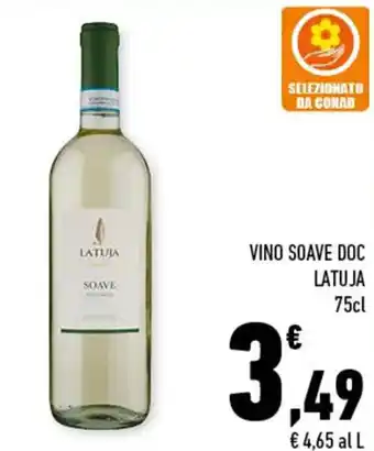 Conad Latuja Vino Soave DOC 75cl offerta