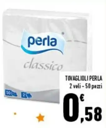 Conad City Perla Tovaglioli 2 veli 50 pz offerta
