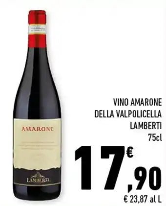 Conad Vino Amarone Della Valpolicella Lamberti 75cl offerta