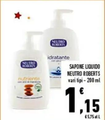 Conad City Neutro Roberts Sapone Liquido 200ml offerta