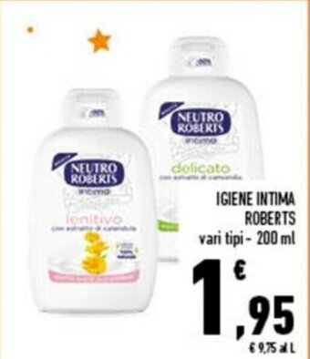 Conad City Neutro Roberts Igiene Intima 200ml offerta