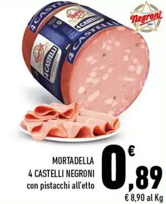 Conad Negroni Mortadella 4 Castelli con pistacchi offerta