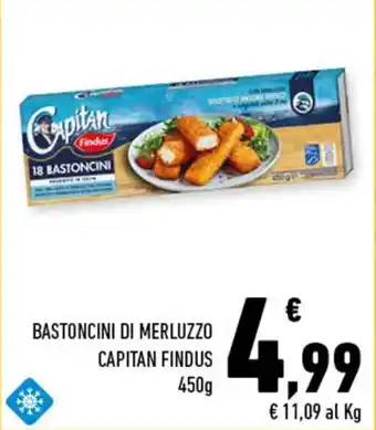 Conad Capitan Findus Bastoncini di Merluzzo 450g offerta