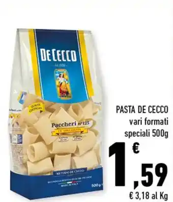 Conad De Cecco Pasta vari formati speciali 500g offerta