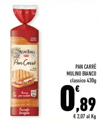 Conad Mulino Bianco Pan Carrè classico 430g offerta
