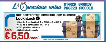 Conad Set Contenitori Ermetici, Per Alimenti offerta