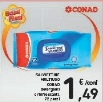 Conad Conad Salviettine Multiuso Detergenti offerta