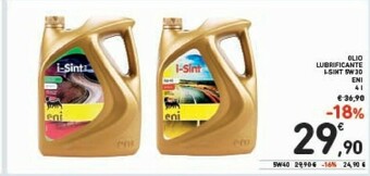 Eni I-Sint 5W-30 4 L Olio Lubrificante