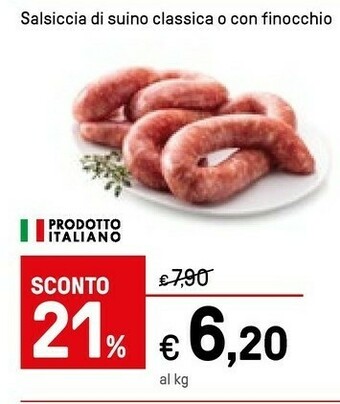 Iper La Grande Salsiccia Di Suino Classica O Con Finocchio offerta