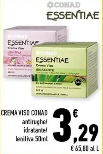 Conad Conad Crema Viso antirughe/idratante/lenitiva 50ml offerta