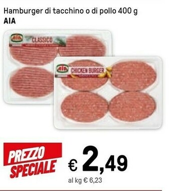 Aia Hamburger Di Tacchino O Di Pollo