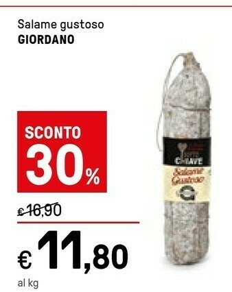 Iper La Grande Giordano Salame Gustoso offerta