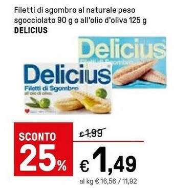Iper La Grande Delicius - Filetti Di Sgombro Al Naturale offerta