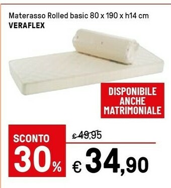 Iper La Grande Veraflex Materasso Rolled Basic offerta