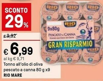 Iper La Grande Rio Mare Tonno All'Olio Di Oliva offerta