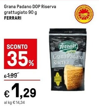 Iper La Grande Ferrari Grana Padano Dop Riserva Grattugiato 90 G offerta