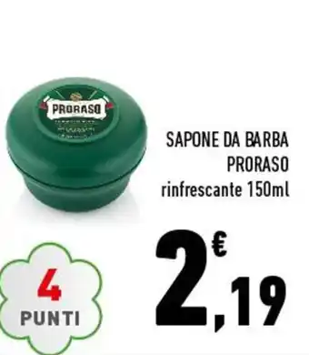 Conad Proraso Sapone da Barba rinfrescante 150ml offerta