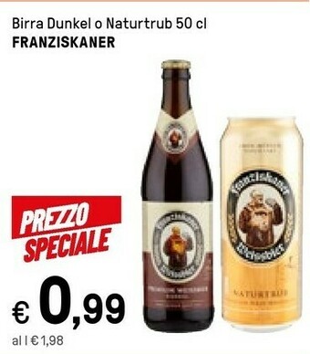 Iper La Grande Franziskaner Birra Dunkel O Naturtrub offerta