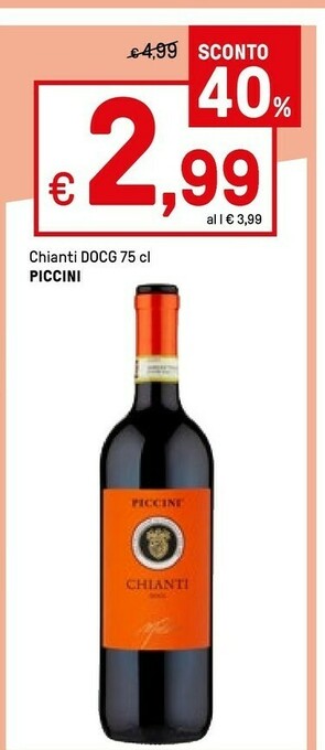 Iper La Grande Piccini Chianti DOCG 750 G(ml) offerta