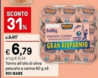 Iper La Grande Rio Mare Tonno Pescato A Canna offerta