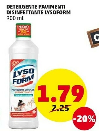 PENNY Lysoform Detergente Pavimenti Disifettante offerta