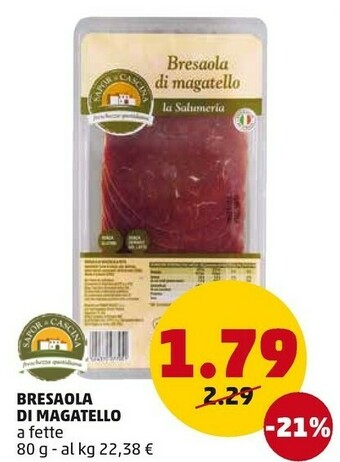 PENNY Sapor Di Cascina - Bresaola Di Magatello 80 G(ml) offerta