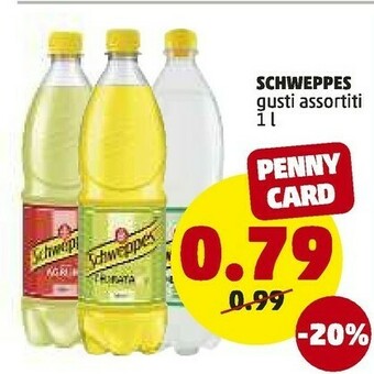 PENNY Schweppes Gusto Agrumi 1000 G(ml) offerta
