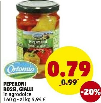 PENNY Ortomio Peperoni Rossi , Gialli offerta