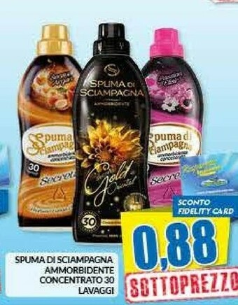 Risparmio Casa Spuma di Sciampagna Ammorbidente Concentrato 30 Lavaggi offerta