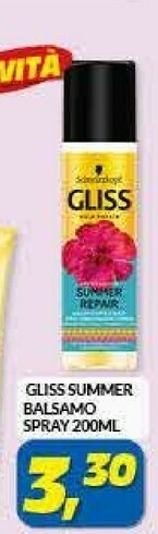 Palette Schwarzkopf Gliss Summer Balsamo Spray