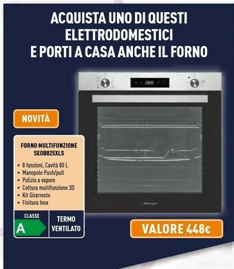 Unieuro Electroline SEOB825XLS offerta