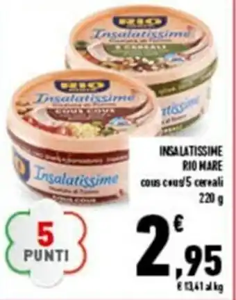 Conad City Rio Mare Insalatissime cous cous/5 cereali 220g offerta