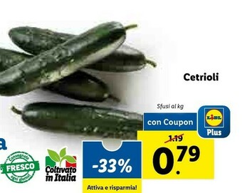 Lidl Cetrioli offerta