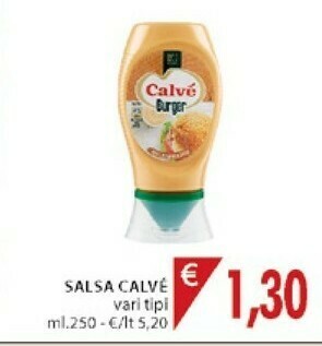 Mercatò Calvè Salsa Burger 250 G(ml) offerta