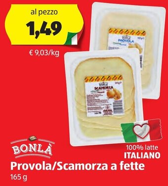 ALDI Bonlà Provola/Scamorza a fette 165 g offerta