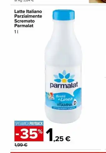 Carrefour Market Latte parzialmente scremato parmalat 1 l offerta