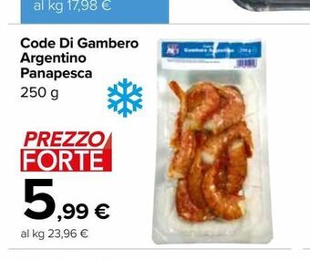 Code di gambero argentino panapesca 250 g